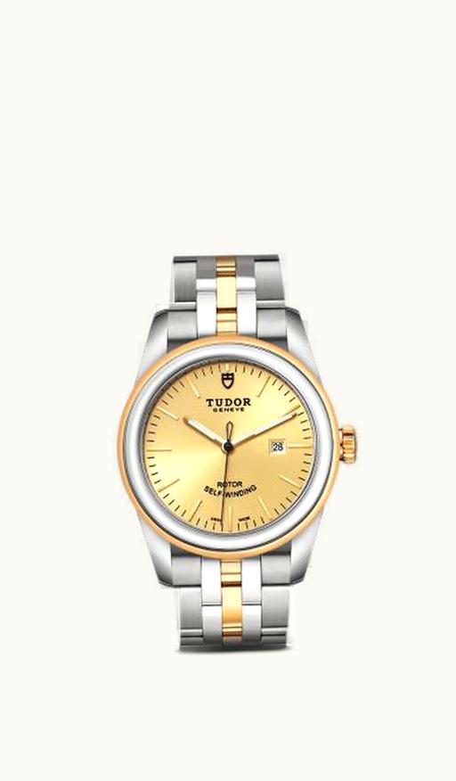 Tudor Glamour Date 31 Stainless Steel / Yellow Gold / Champagne / Bracelet