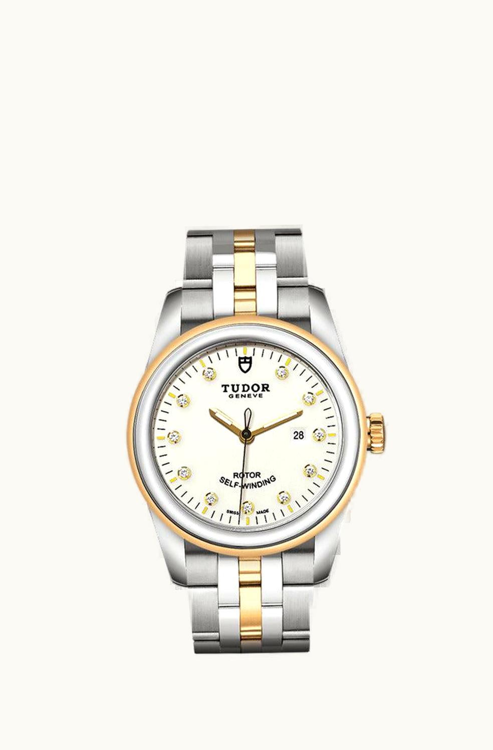 Tudor Glamour Date 31 Stainless Steel / Yellow Gold / Opaline-Diamond / Bracelet