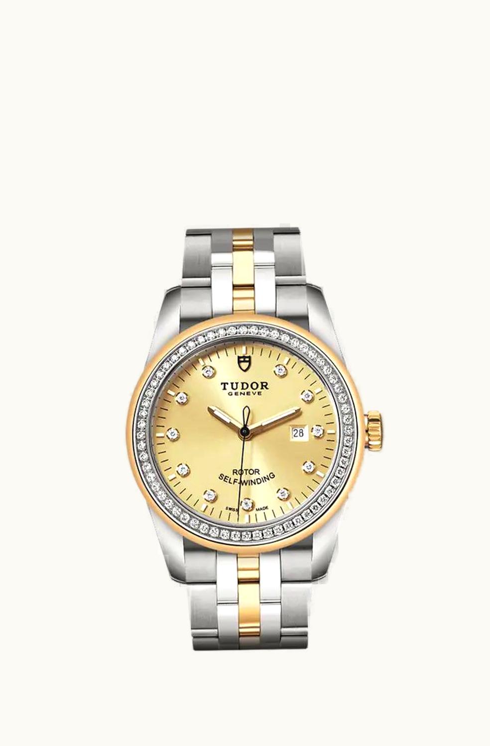 Tudor Glamour Date 31 Stainless Steel / Yellow Gold / Diamond / Champagne-Diamond / Bracelet