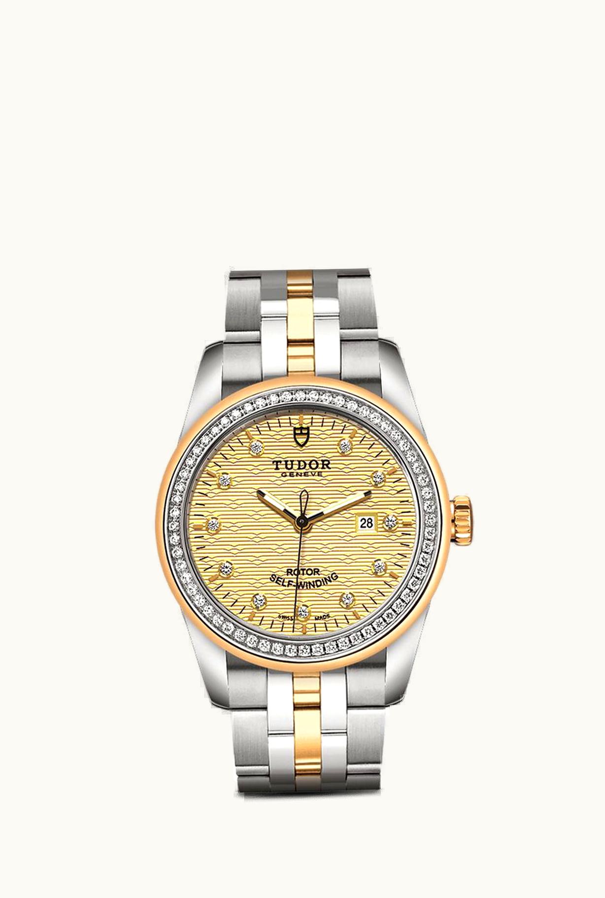 Tudor Glamour Date 31 Stainless Steel / Yellow Gold / Diamond / Jacquard Champagne / Bracelet