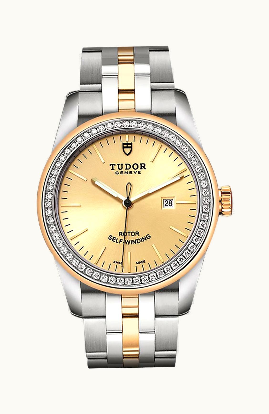Tudor Glamour Date 31 Stainless Steel / Yellow Gold / Diamond / Champagne / Bracelet