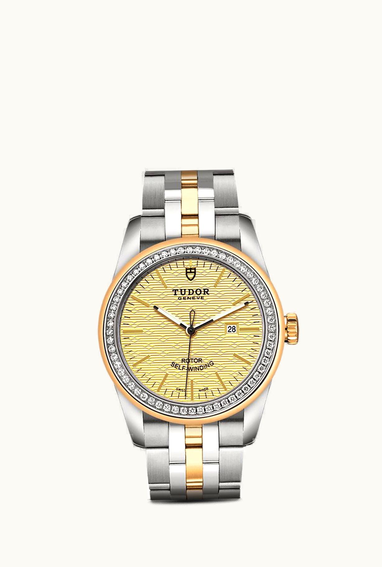 Tudor Glamour Date 31 Stainless Steel / Yellow Gold / Diamond / Jacquard Champagne / Bracelet