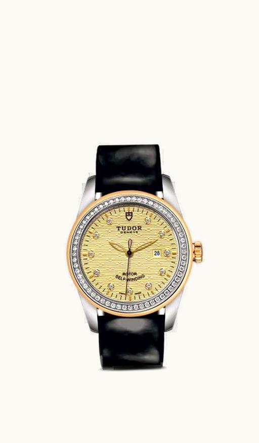 Tudor Glamour Date 31 Stainless Steel / Yellow Gold / Diamond / Jacquard Champagne / Strap