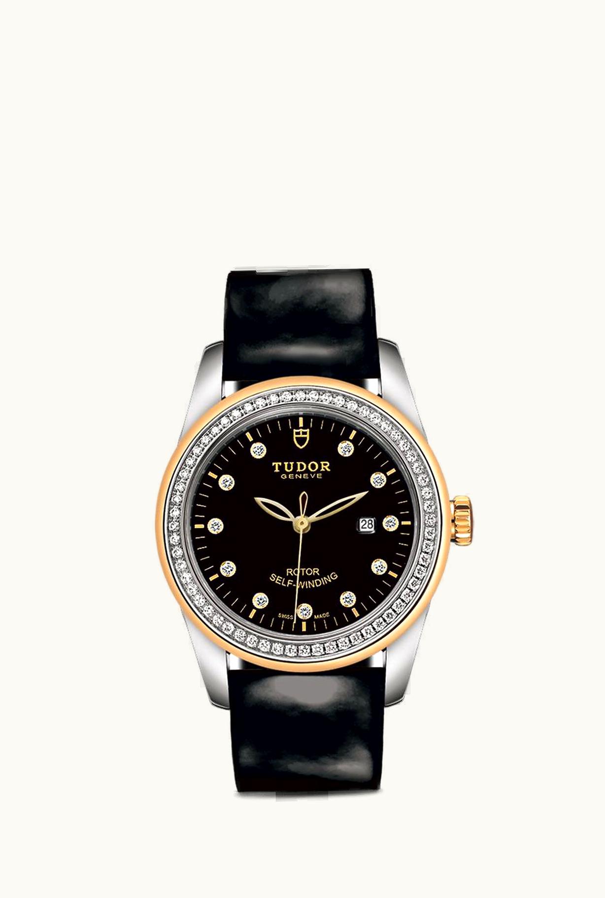 Tudor Glamour Date 31 Stainless Steel / Yellow Gold / Diamond / Black / Strap