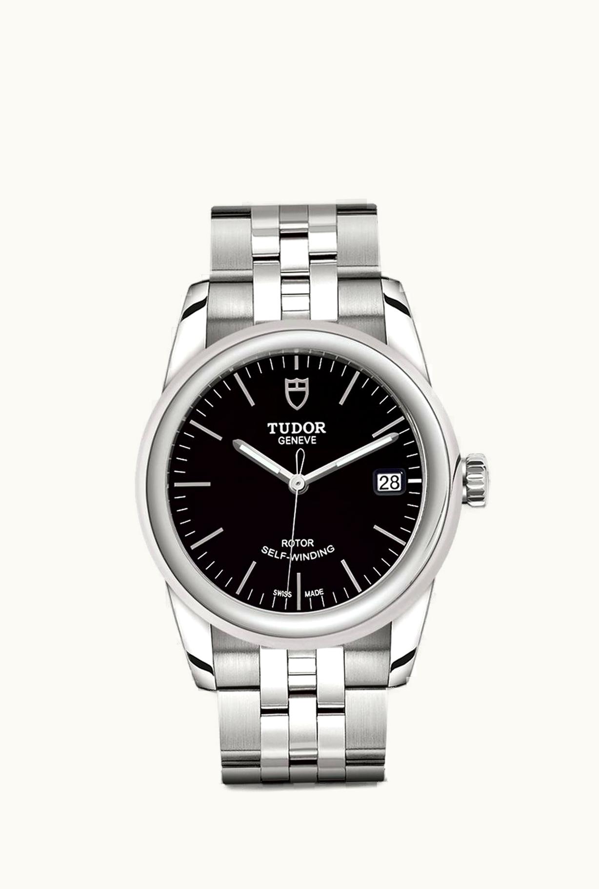 Tudor Glamour Date 36 Stainless Steel / Black / Bracelet