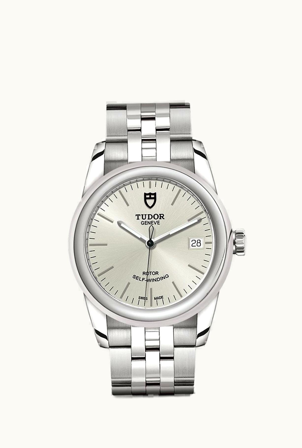 Tudor Glamour Date 36 Stainless Steel / Silver / Bracelet