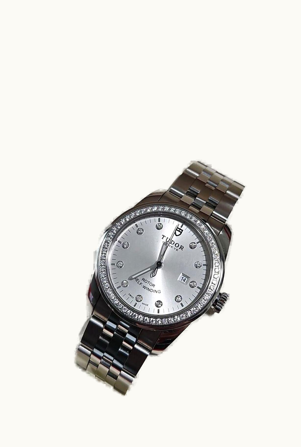 Tudor Glamour Date 31 Stainless Steel / Diamond / Opaline / Bracelet