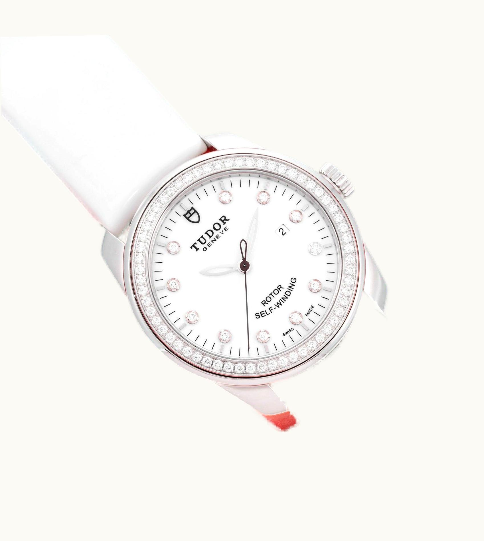 Tudor Glamour Date 31 Stainless Steel / Diamond / Opaline / Strap