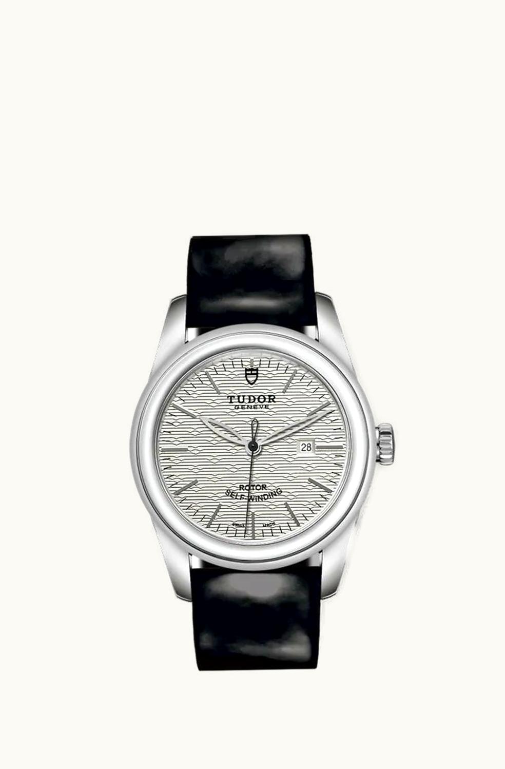 Tudor Glamour Date 31 Stainless Steel / Jacquard Silver / Strap