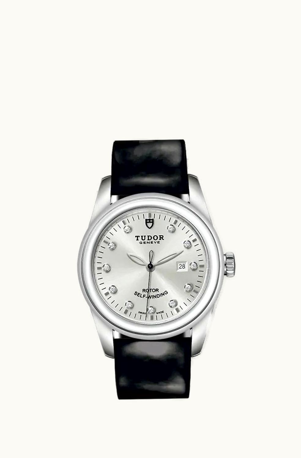 Tudor Glamour Date 31 Stainless Steel / Silver-Diamond / Strap