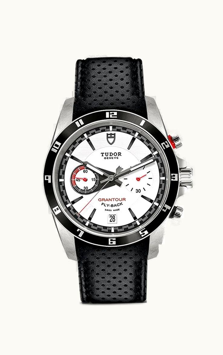 Tudor Grantour Flyback Stainless Steel / White / Strap