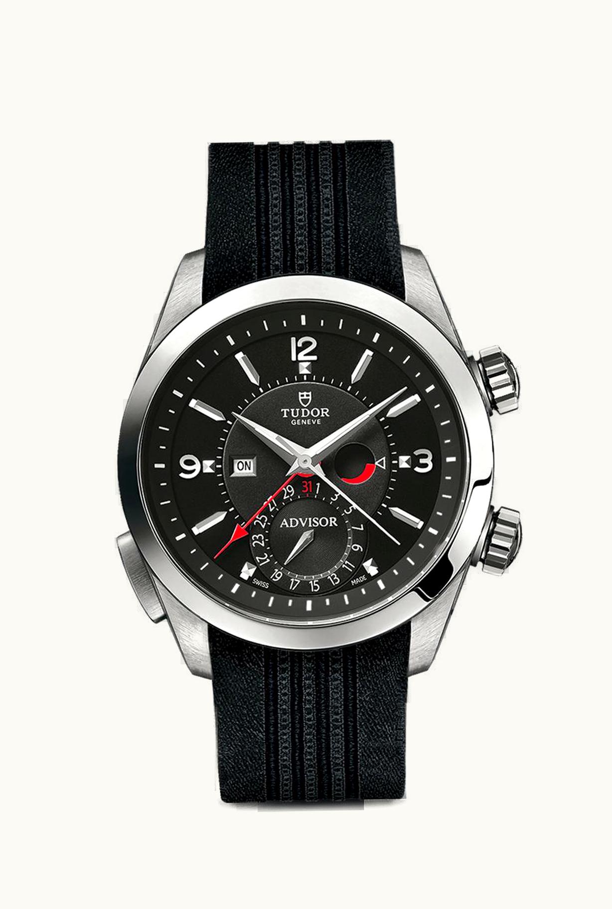 Tudor Heritage Advisor Stainless Steel / TItanium / Black / Silk