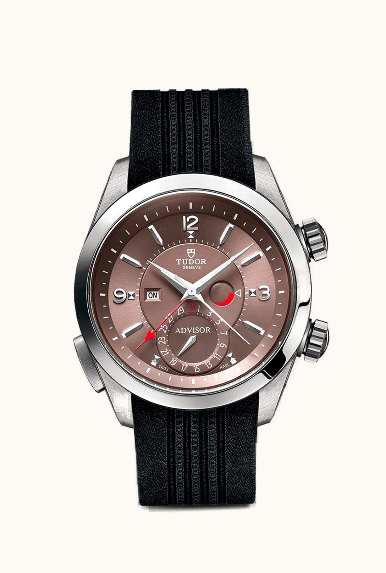 Tudor Heritage Advisor Stainless Steel / TItanium / Cognac / Silk