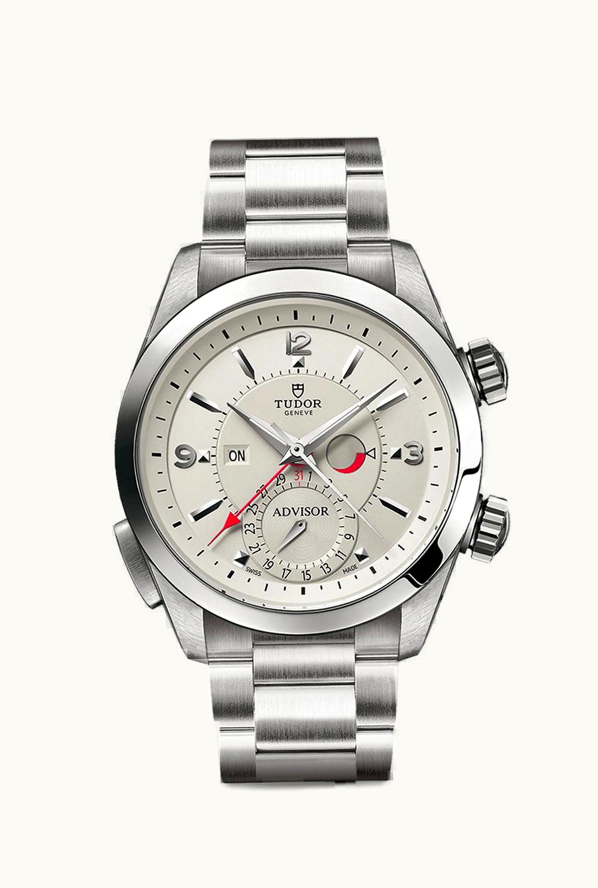 Tudor Heritage Advisor Stainless Steel / TItanium / Silver / Bracelet