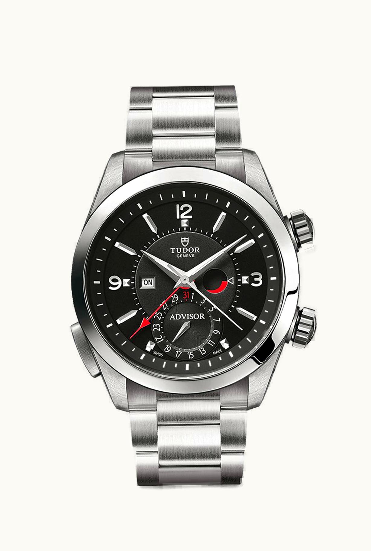 Tudor Heritage Advisor Stainless Steel / TItanium / Black / Bracelet