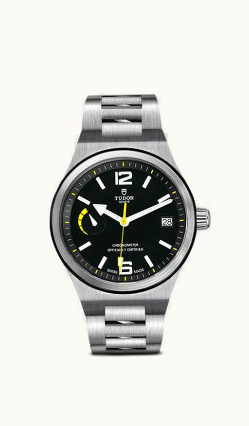 Tudor North Flag Stainless Steel / Black / Bracelet