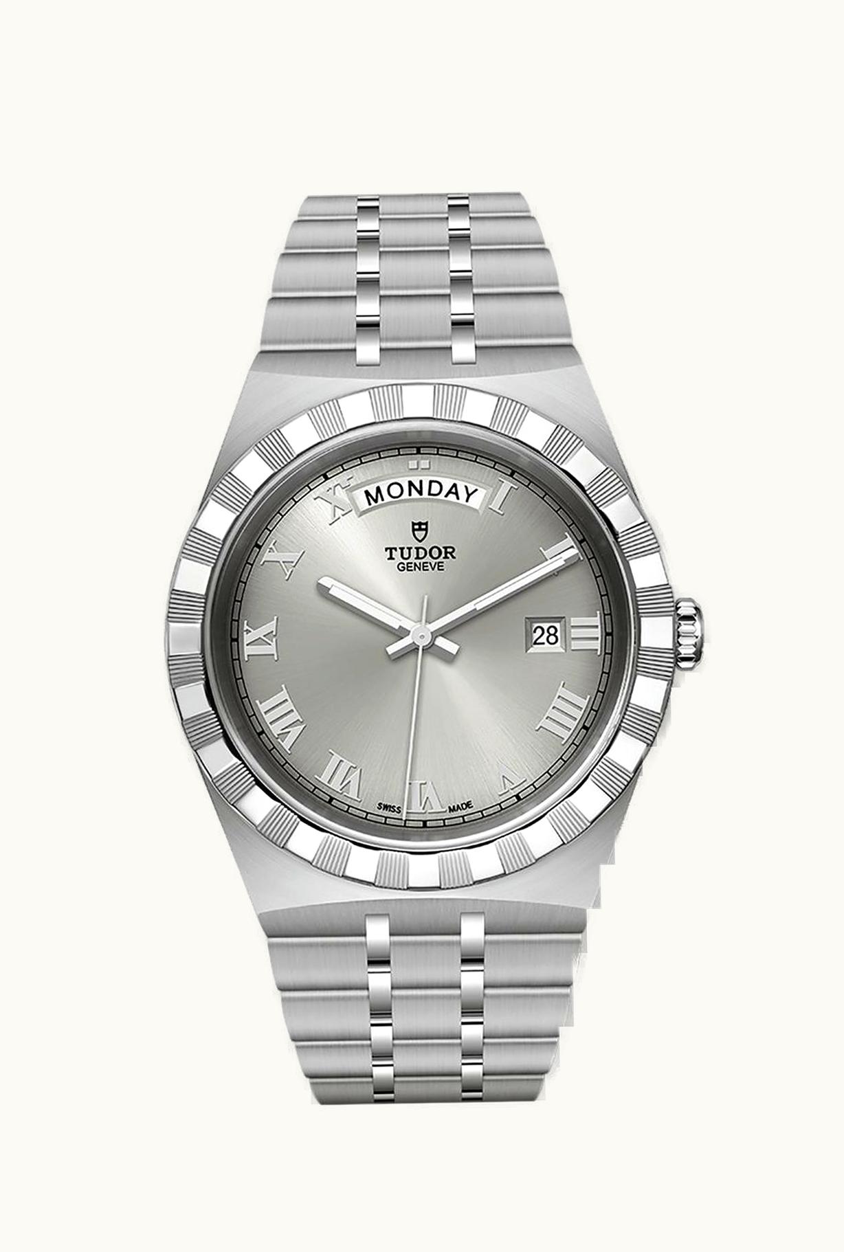 Tudor Royal Day-Date 41 Stainless Steel / Silver - Roman