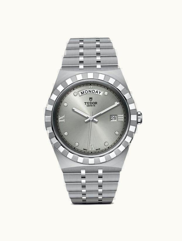 Tudor Royal Day-Date 41 Stainless Steel / Silver - Diamond