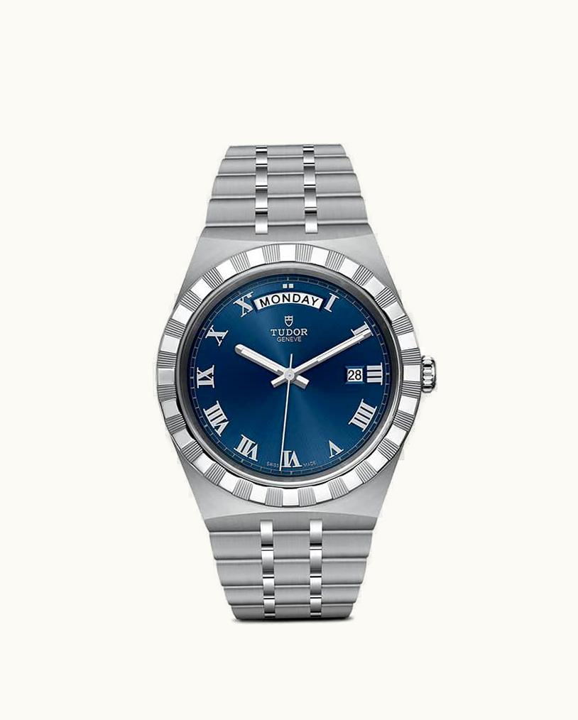 Tudor Royal Day-Date 41 Stainless Steel / Blue - Roman