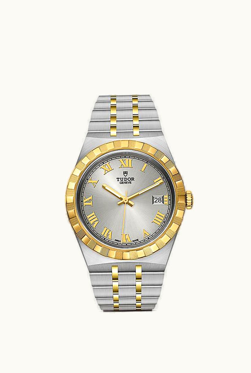 Tudor Royal Date 38 Stainless Steel / Yellow Gold / Silver - Roman