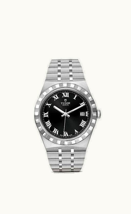 Tudor Royal Date 38 Stainless Steel / Black - Roman