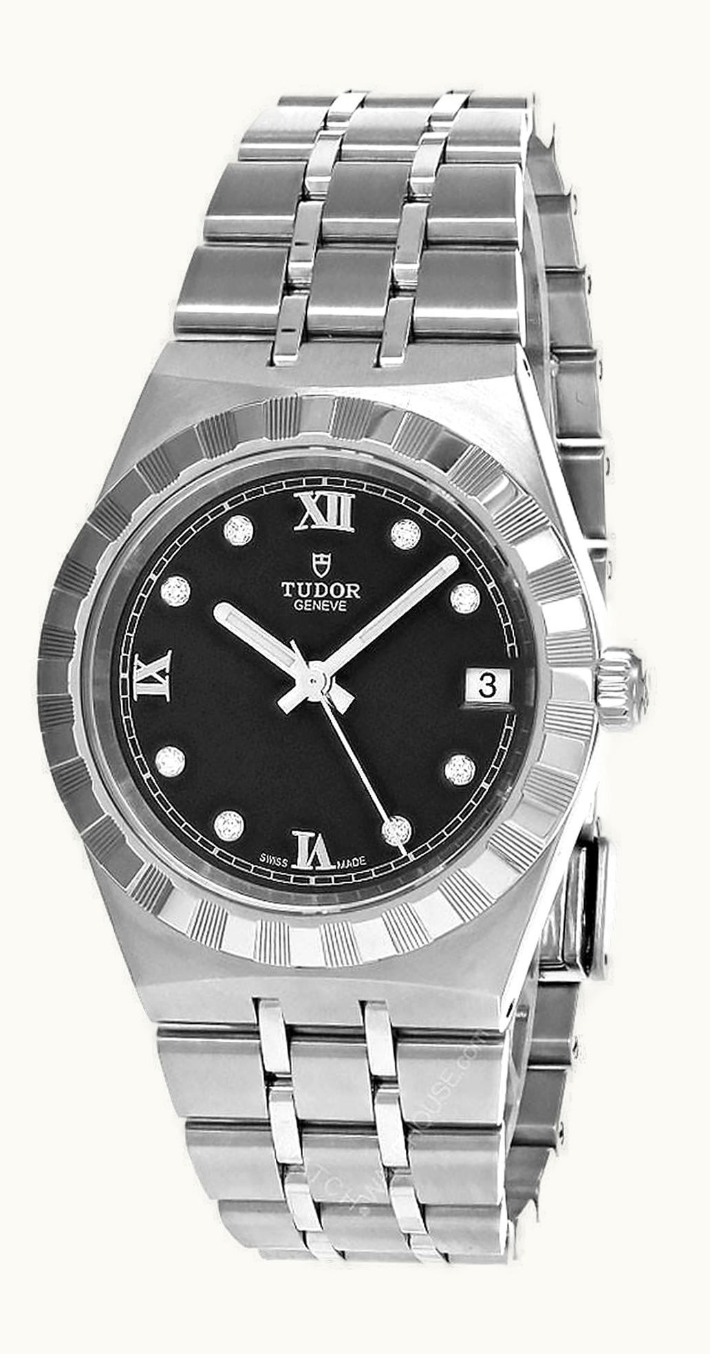 Tudor Royal Date 34 Stainless Steel / Black - Diamond