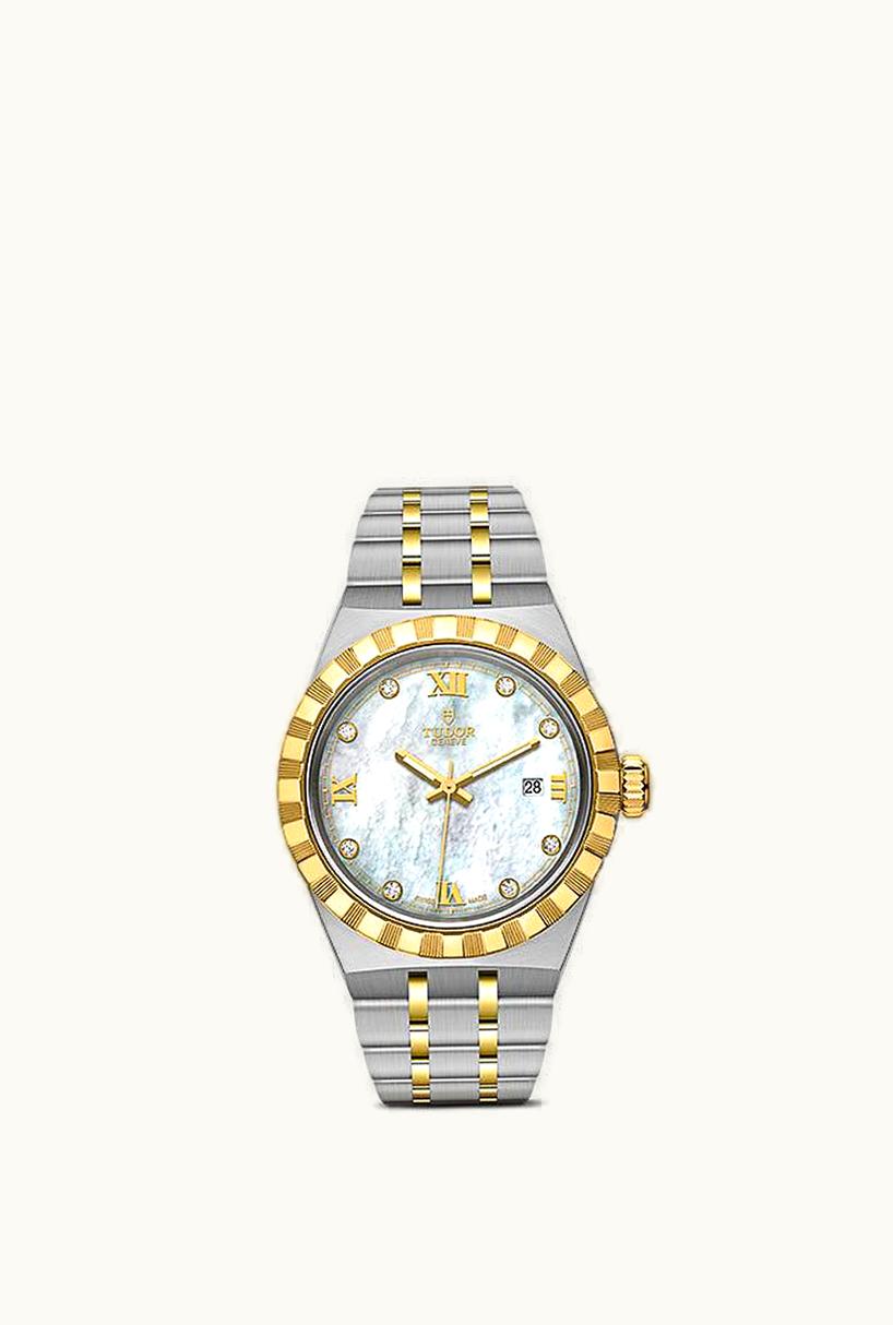 Tudor Royal Date 28 Stainless Steel / Yellow Gold / MOP