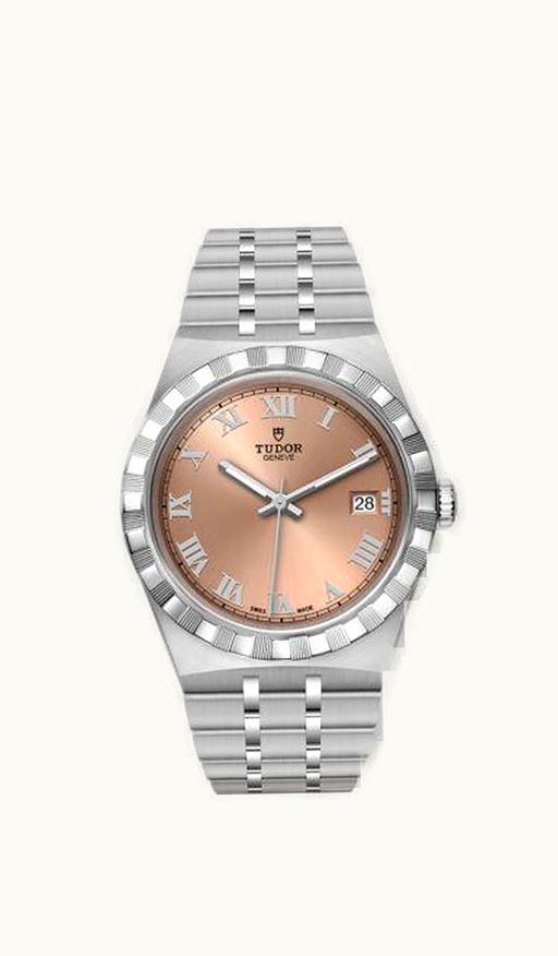 Tudor Royal Date 38 Stainless Steel / Salmon - Roman