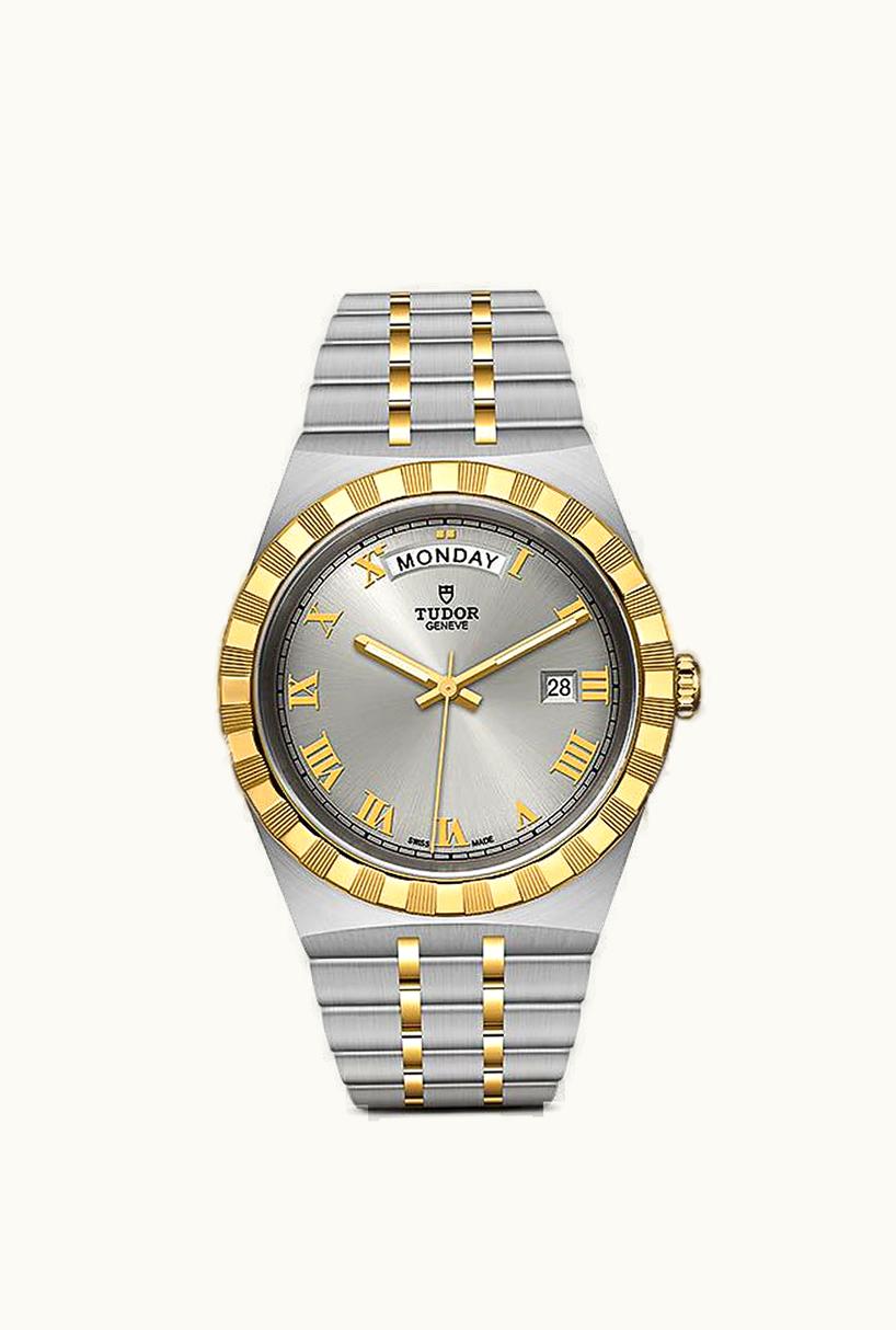 Tudor Royal Day-Date 41 Stainless Steel / Yellow Gold / Silver - Roman