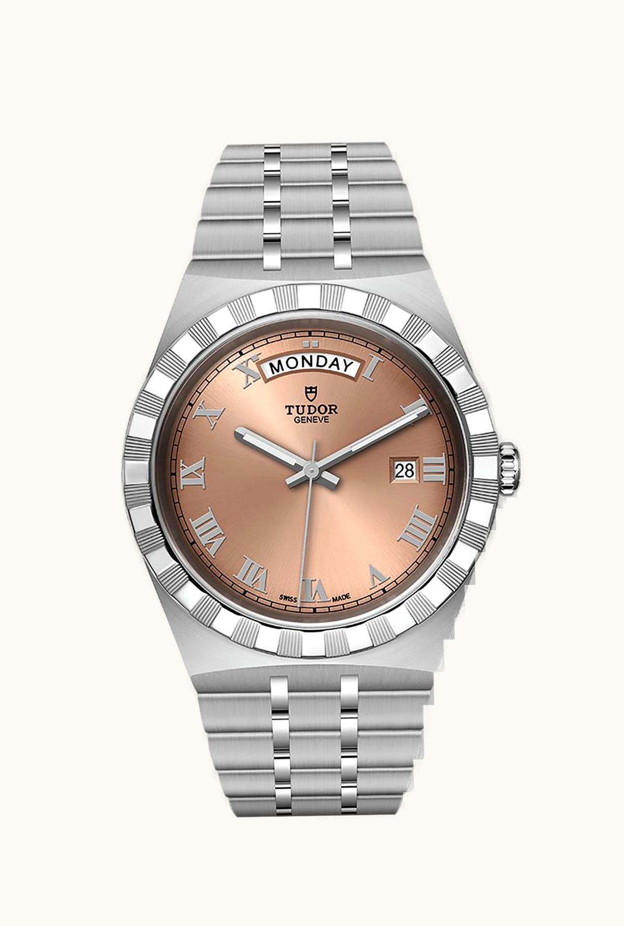 Tudor Royal Day-Date 41 Stainless Steel / Salmon - Roman