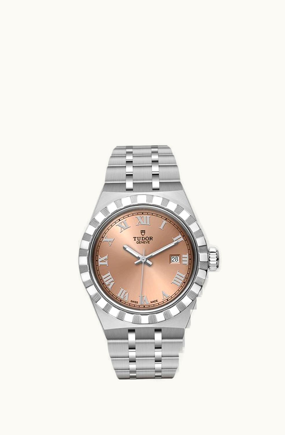 Tudor Royal Date 28 Stainless Steel / Salmon - Roman