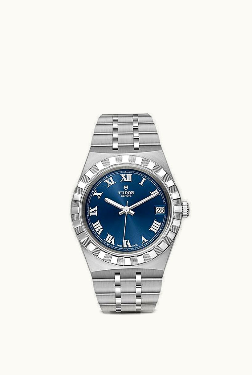 Tudor Royal Date 34 Stainless Steel / Blue - Roman