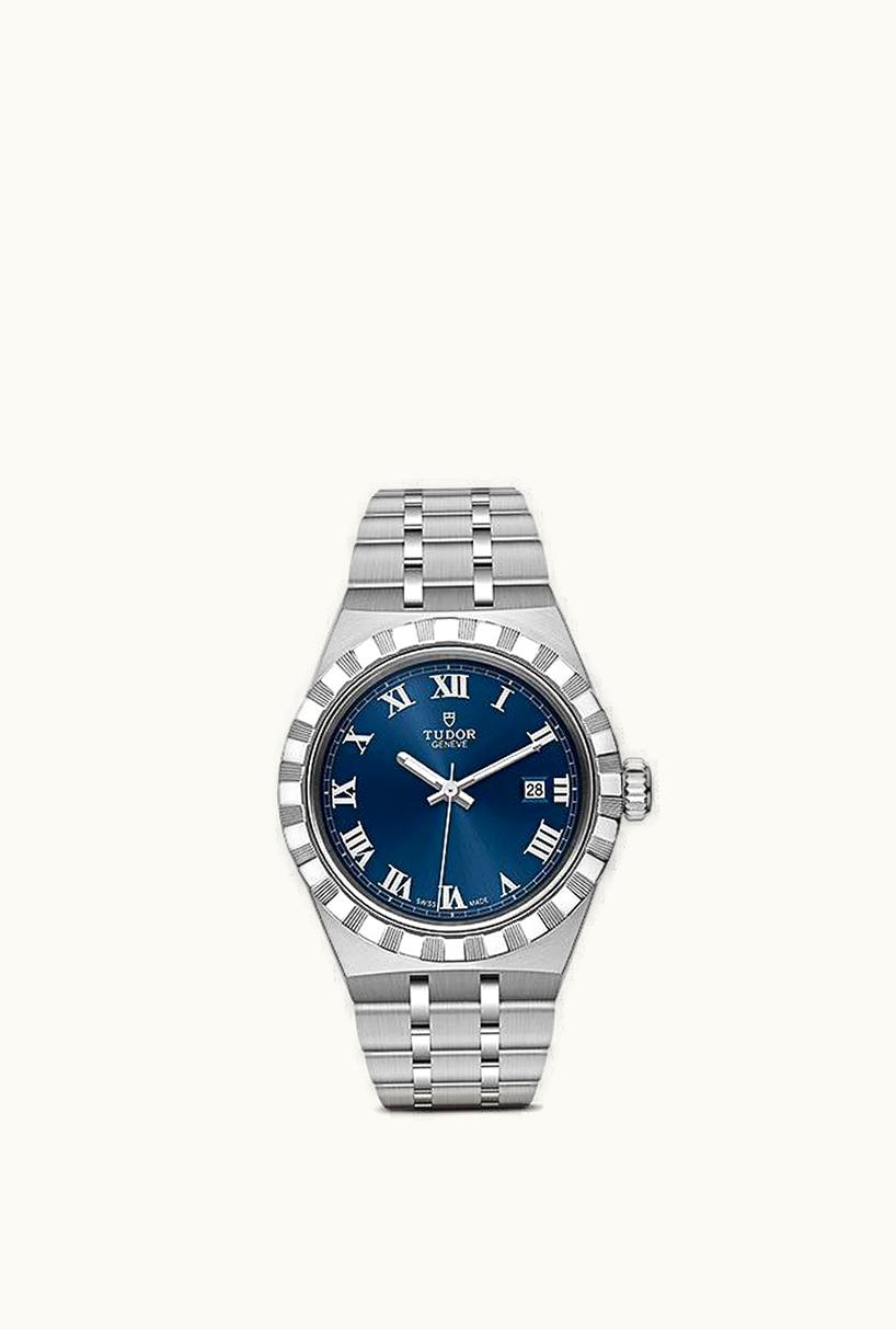 Tudor Royal Date 28 Stainless Steel / Blue - Roman