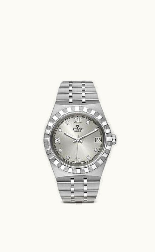 Tudor Royal Date 34 Stainless Steel / Silver - Diamond