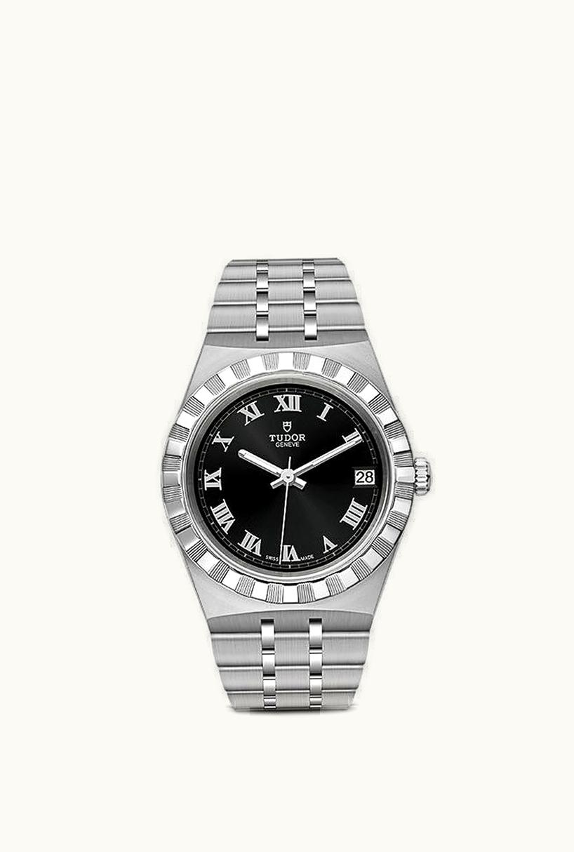 Tudor Royal Date 34 Stainless Steel / Black - Roman