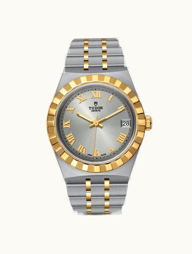 Tudor Royal Date 34 Stainless Steel / Yellow Gold / Silver - Roman