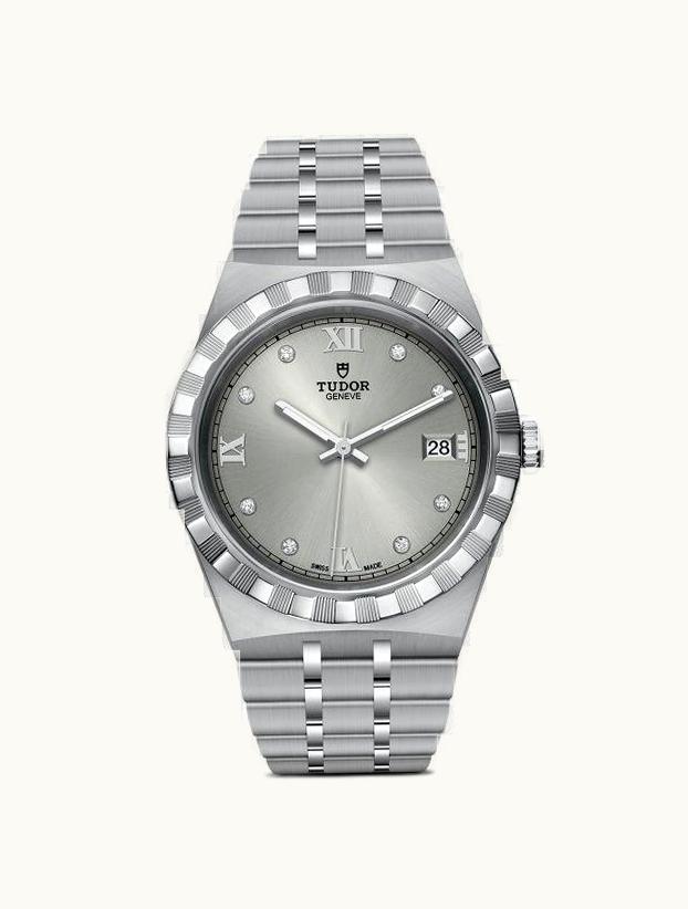 Tudor Royal Date 38 Stainless Steel / Silver - Diamond