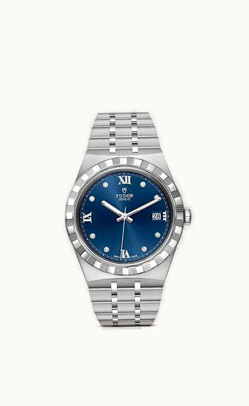 Tudor Royal Date 38 Stainless Steel / Blue - Diamond