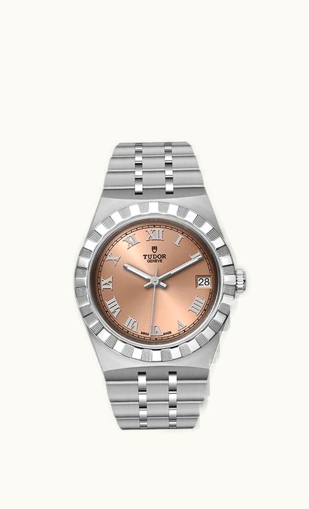 Tudor Royal Date 38 Stainless Steel / Yellow Gold / Champagne - Roman