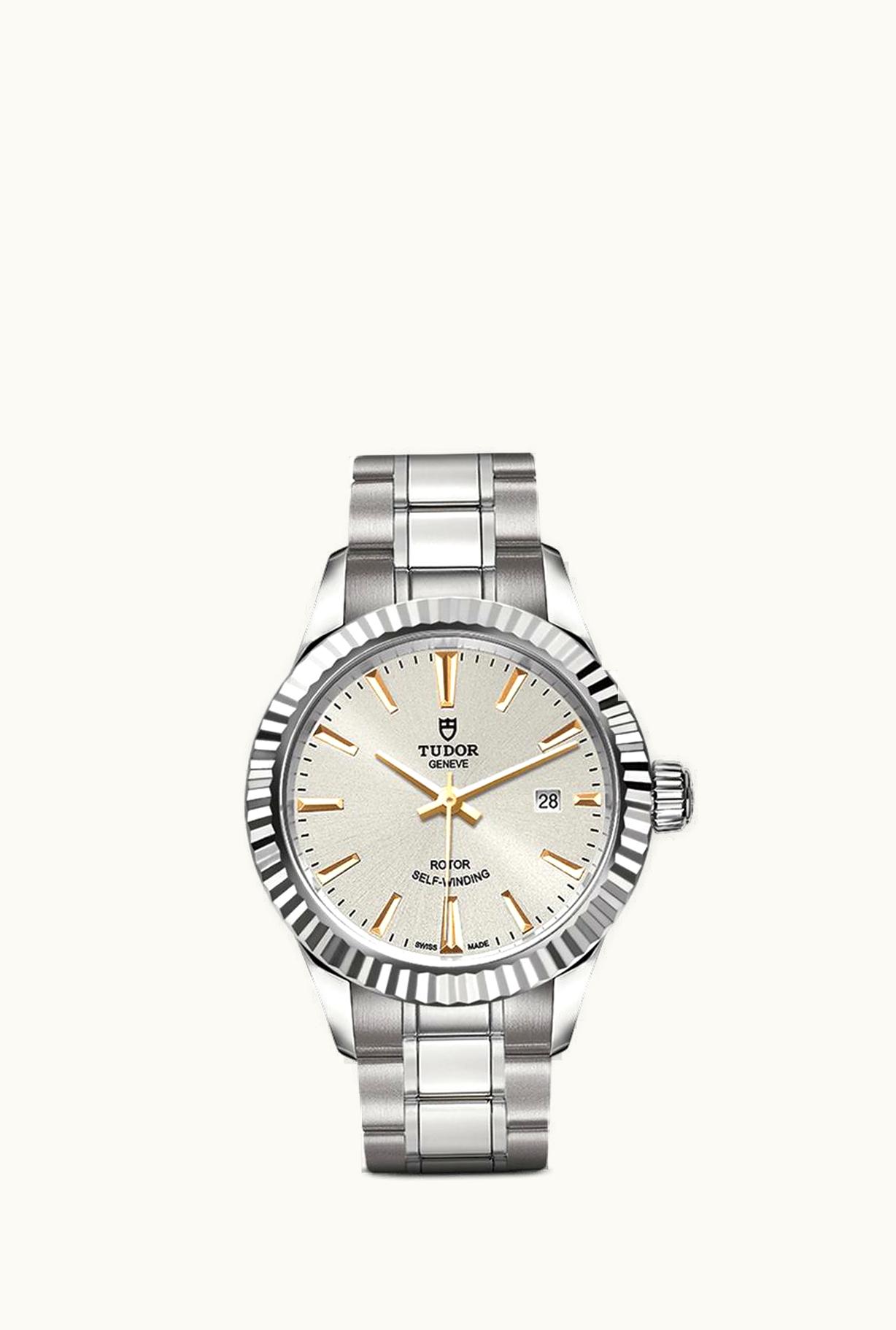 Tudor Style 28 Stainless Steel / Fluted / Silver / Bracelet