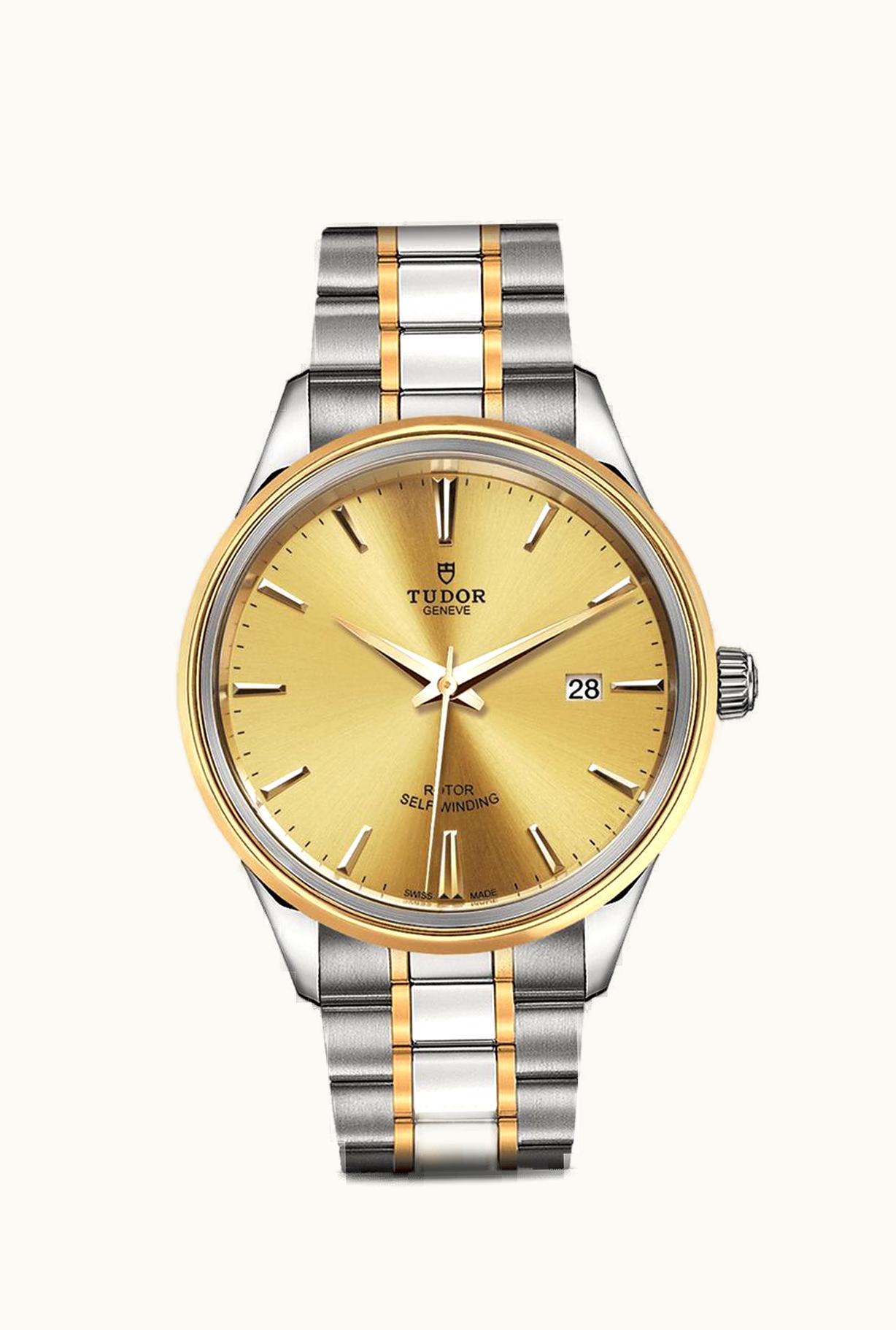 Tudor Style 41 Stainless Steel / Yellow Gold / Champagne / Bracelet