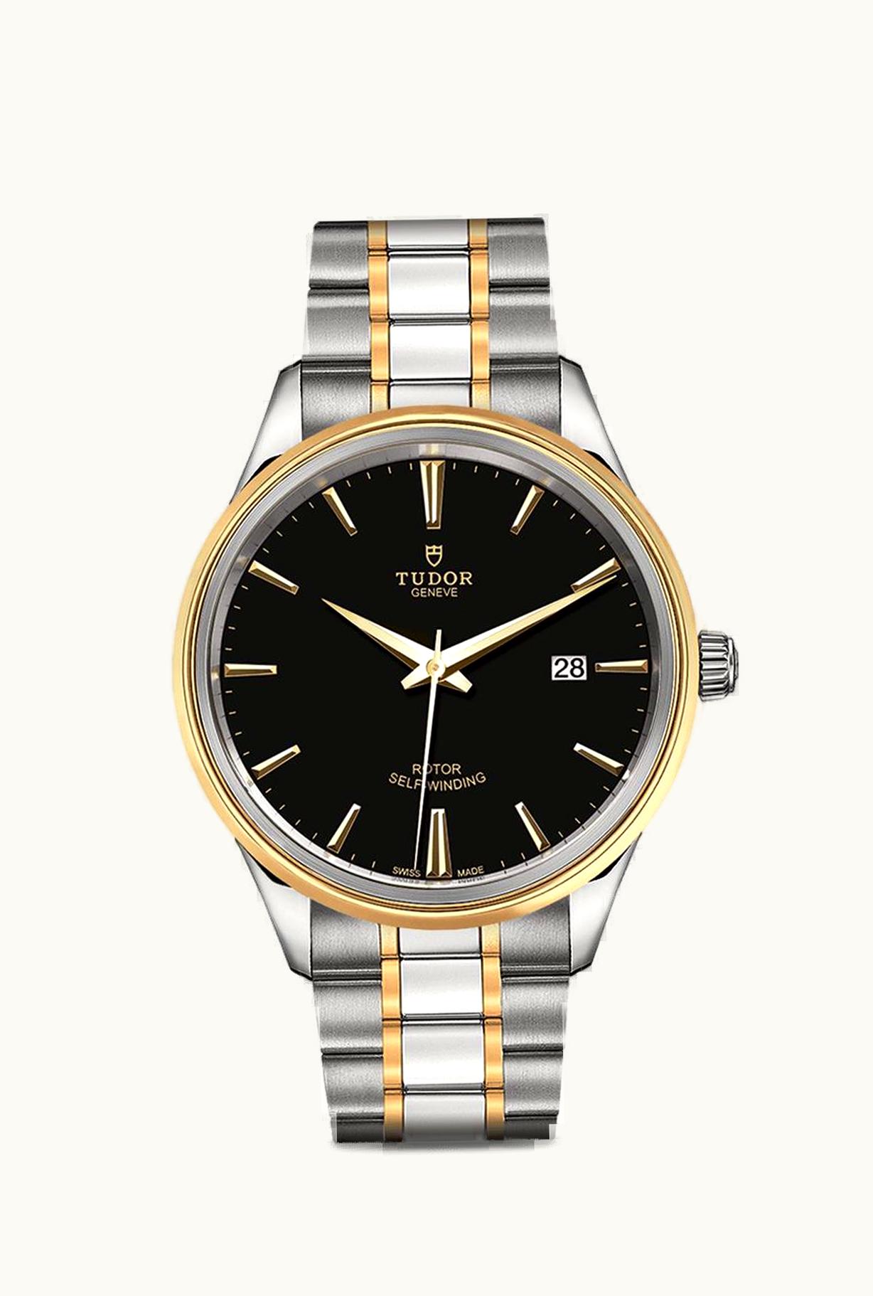 Tudor Style 41 Stainless Steel / Yellow Gold / Black / Bracelet