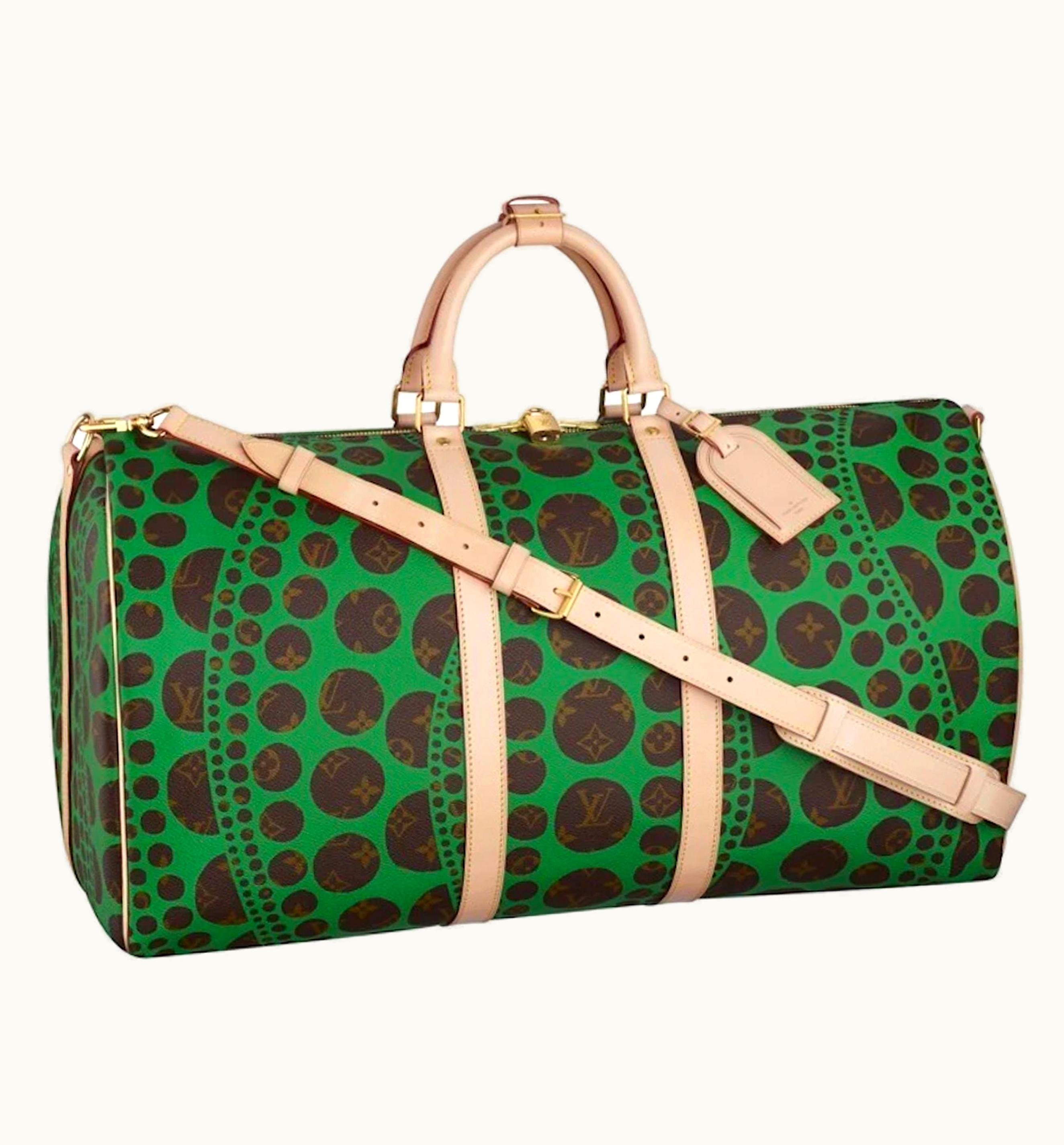 Louis Vuitton Louis Vuitton X Yayoi Kusama Keepall Bandouliere Monogram Waves 55 Green