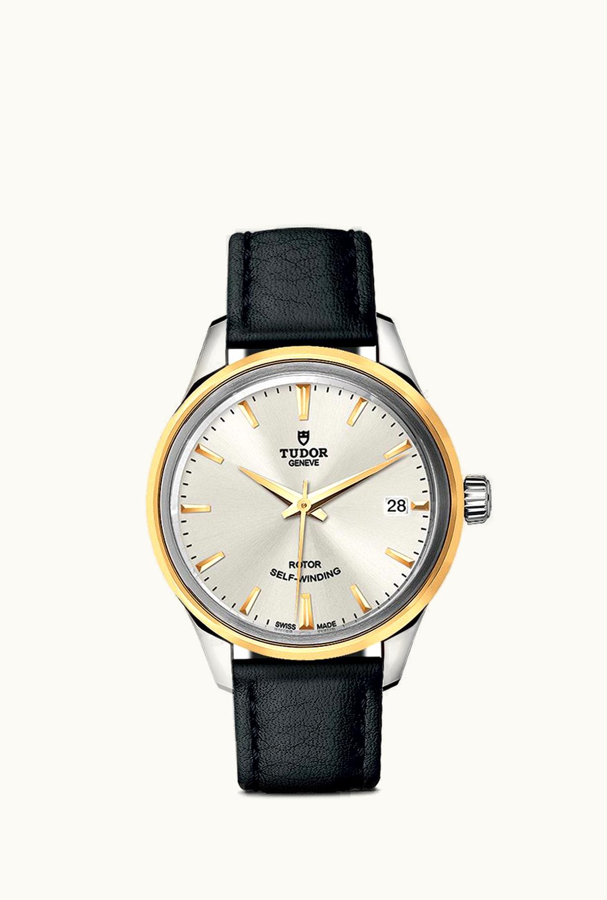 Tudor Style 34 Stainless Steel / Yellow Gold / Silver / Strap