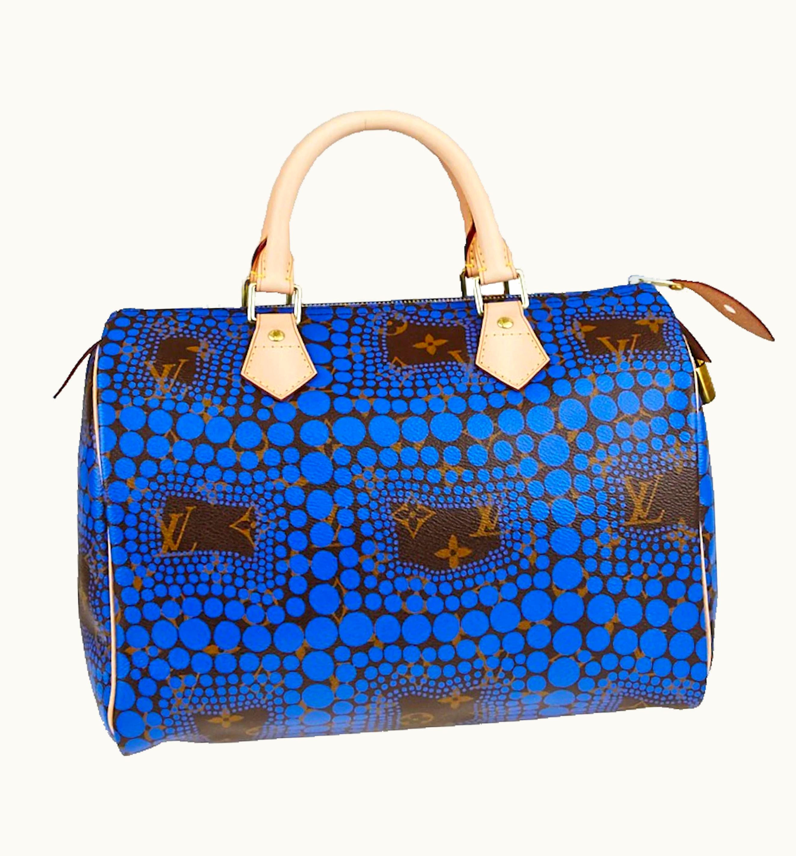 Louis Vuitton Louis Vuitton X Yayoi Kusama Speedy Monogram Waves 30 Blue