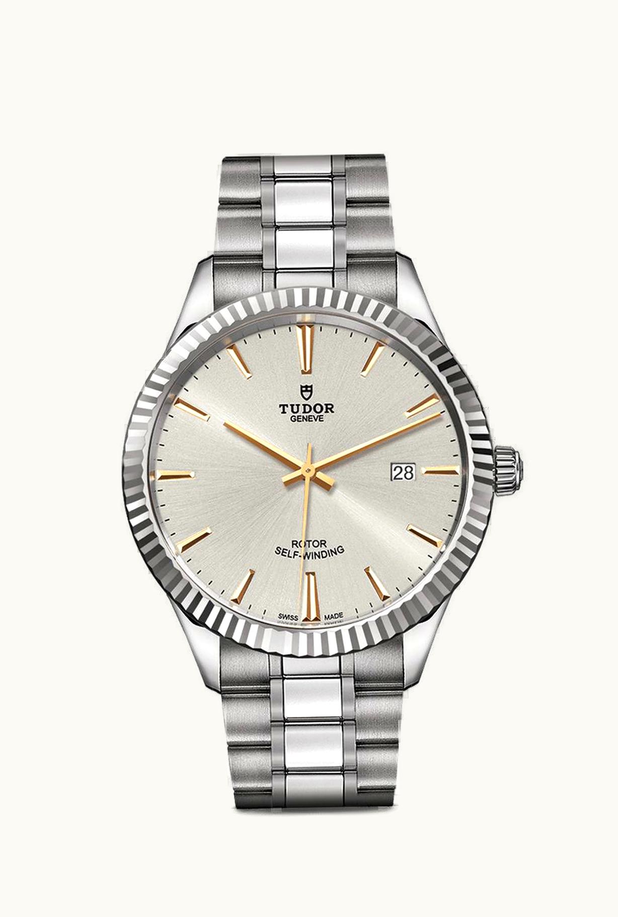 Tudor Style 41 Stainless Steel / Fluted / Silver / Bracelet