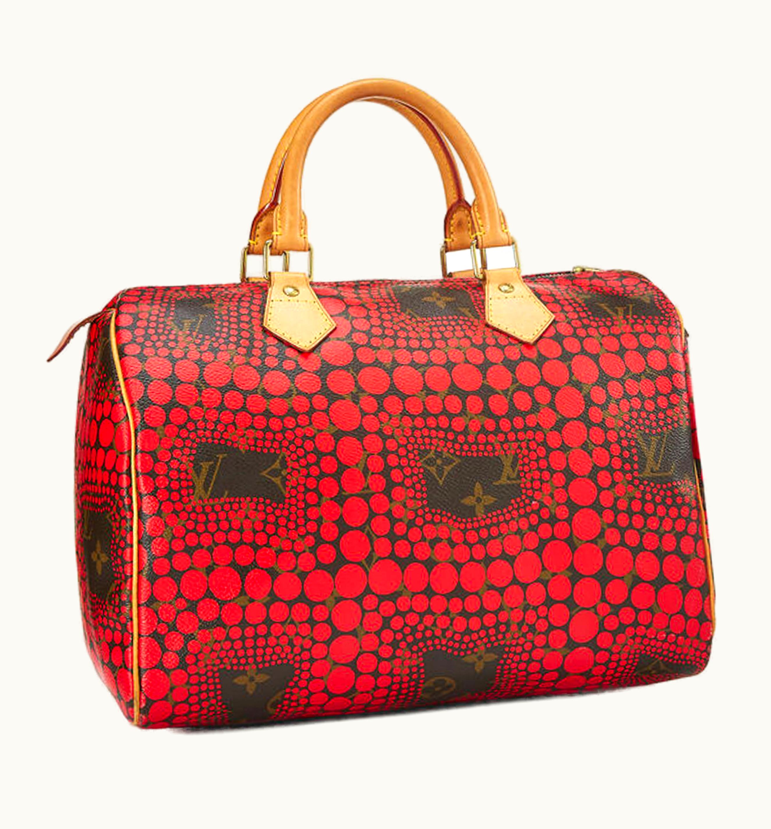 Louis Vuitton Louis Vuitton X Yayoi Kusama Speedy Monogram Waves 30 Red