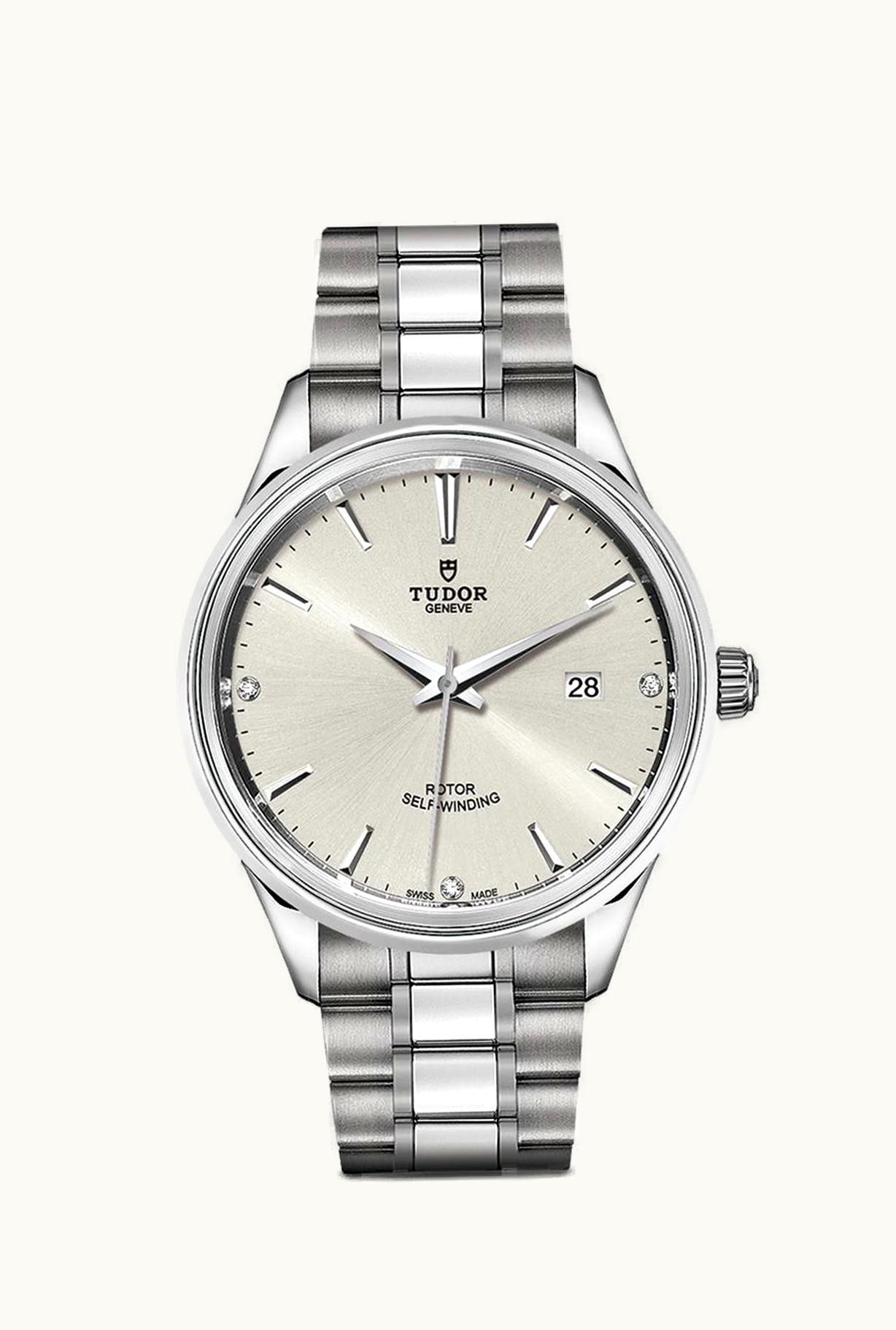 Tudor Style 41 Stainless Steel / Silver-Diamond / Bracelet