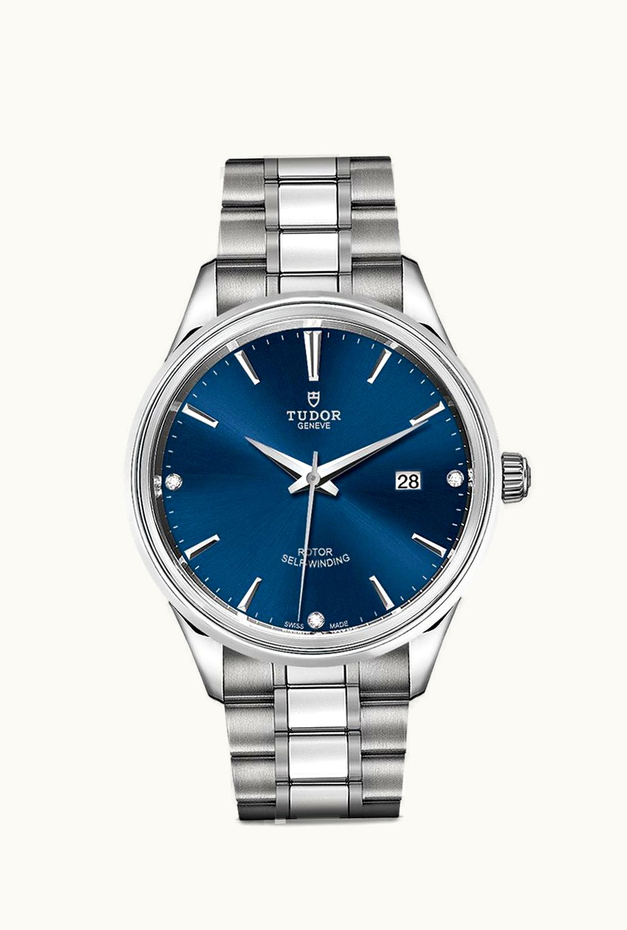 Tudor Style 41 Stainless Steel / Blue-Diamond / Bracelet