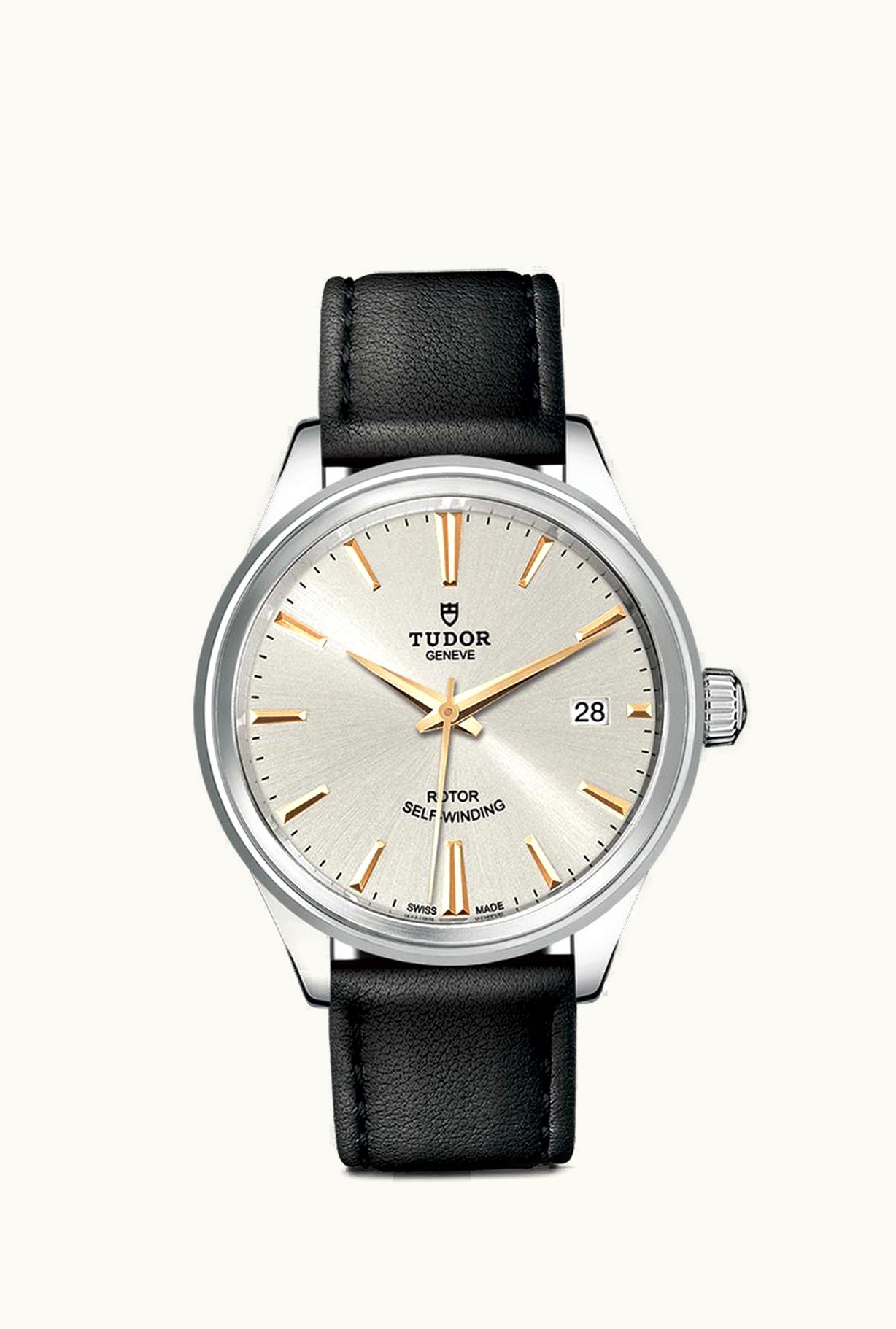 Tudor Style 38 Stainless Steel / Silver / Strap